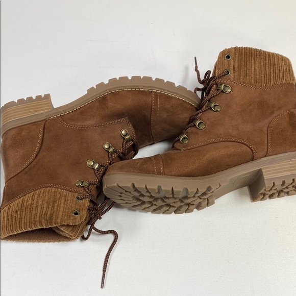 Universal Thread, Brown Faux Fur Combat Boots, Women Size 10 - Picture 8 of 15